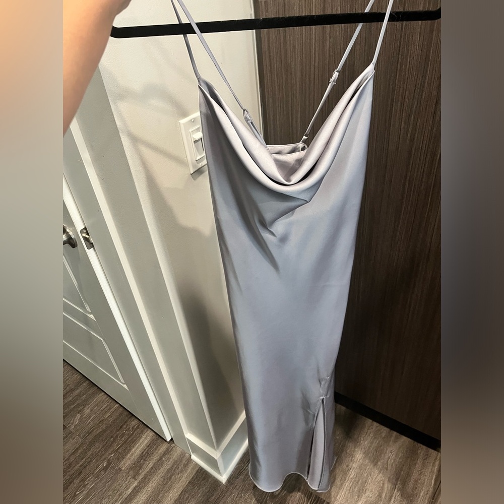 Lucy Paris Size Small Midi Grey Dress
